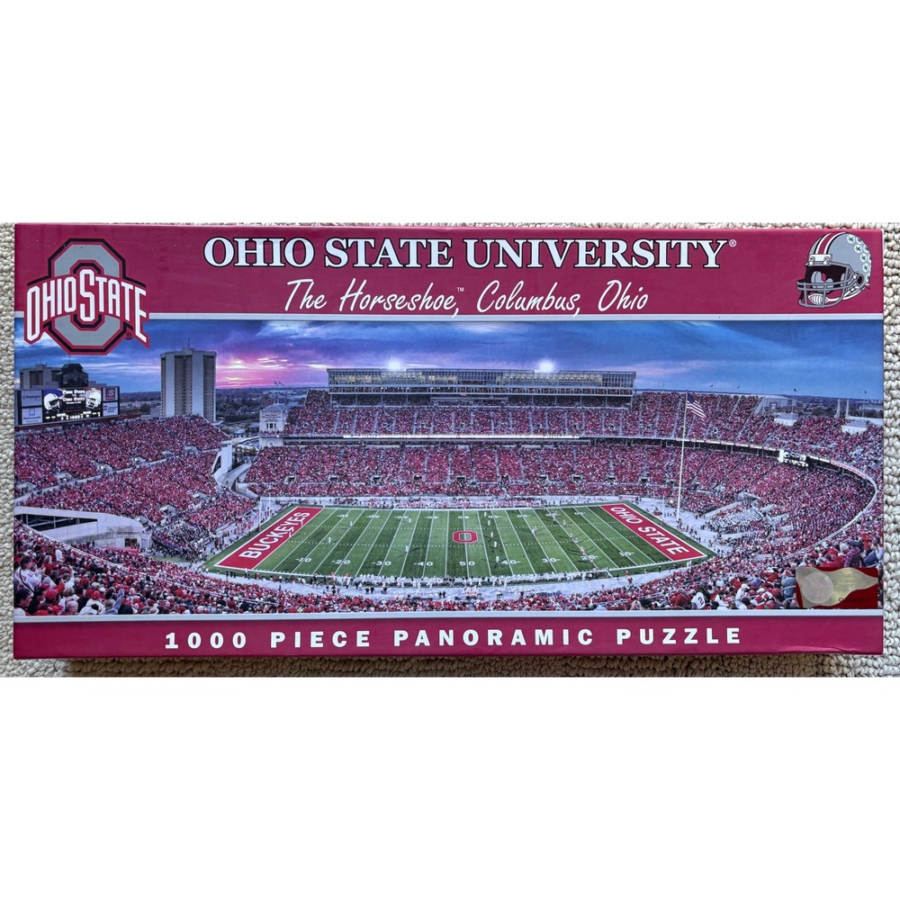 MasterPieces Ohio State University The Horseshoe 1000 Piece Panoramic Puzzle EUC